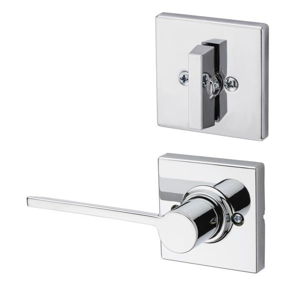 Right Hand Ladera Lever, Interior Single Cylinder Handleset Trim, New Chassis Bright Chrome Finish, Kwikset, Mfr#: 966LRLSQTRH-26V1
